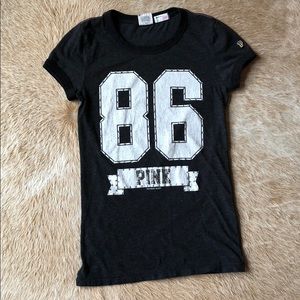 PINK Tee // Charcoal Gray